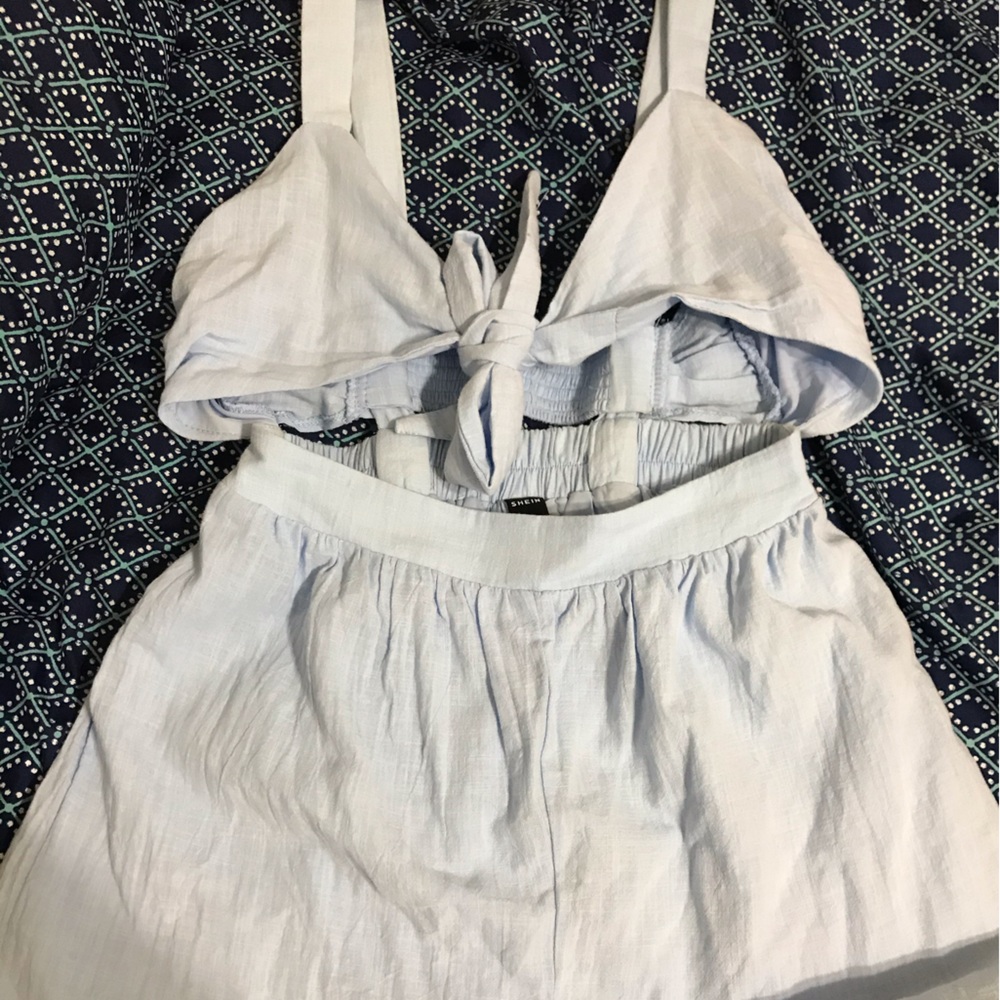 light blue romper new Size Small only worn once